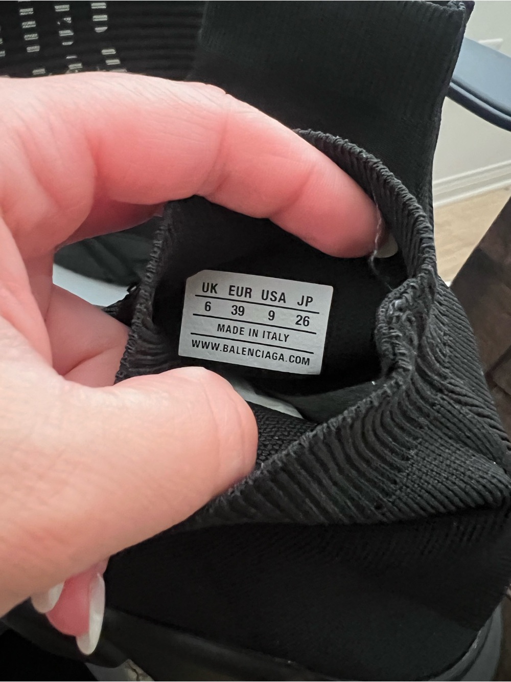 Balenciaga Black Speed Trainer Sock Sneaker with Logo - Picture 5 of 7